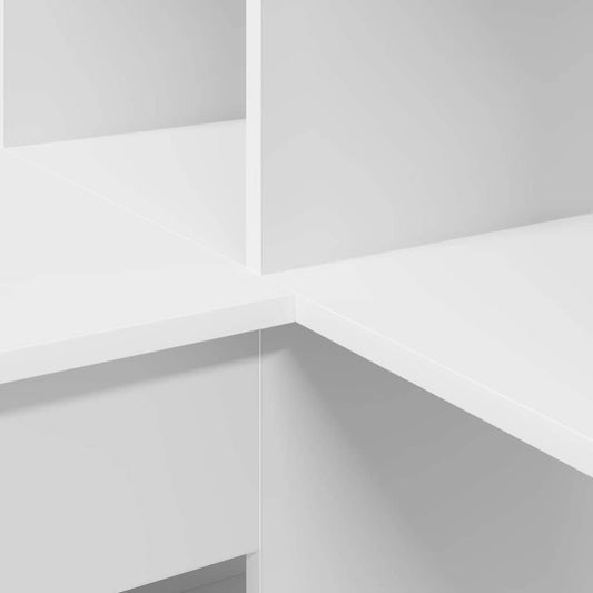 Hjørneskrivebord Hvit 101,5 x 149,5 x 149,5 cm Konstruert tre