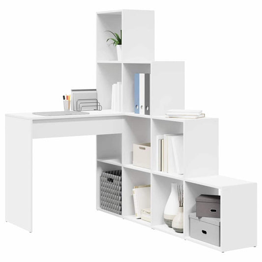 Hjørneskrivebord Hvit 101,5 x 149,5 x 149,5 cm Konstruert tre