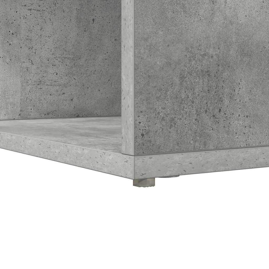 Hjørneskrivebord med hylle Betonggrå 101,5 x 149,5 x 149,5 cm