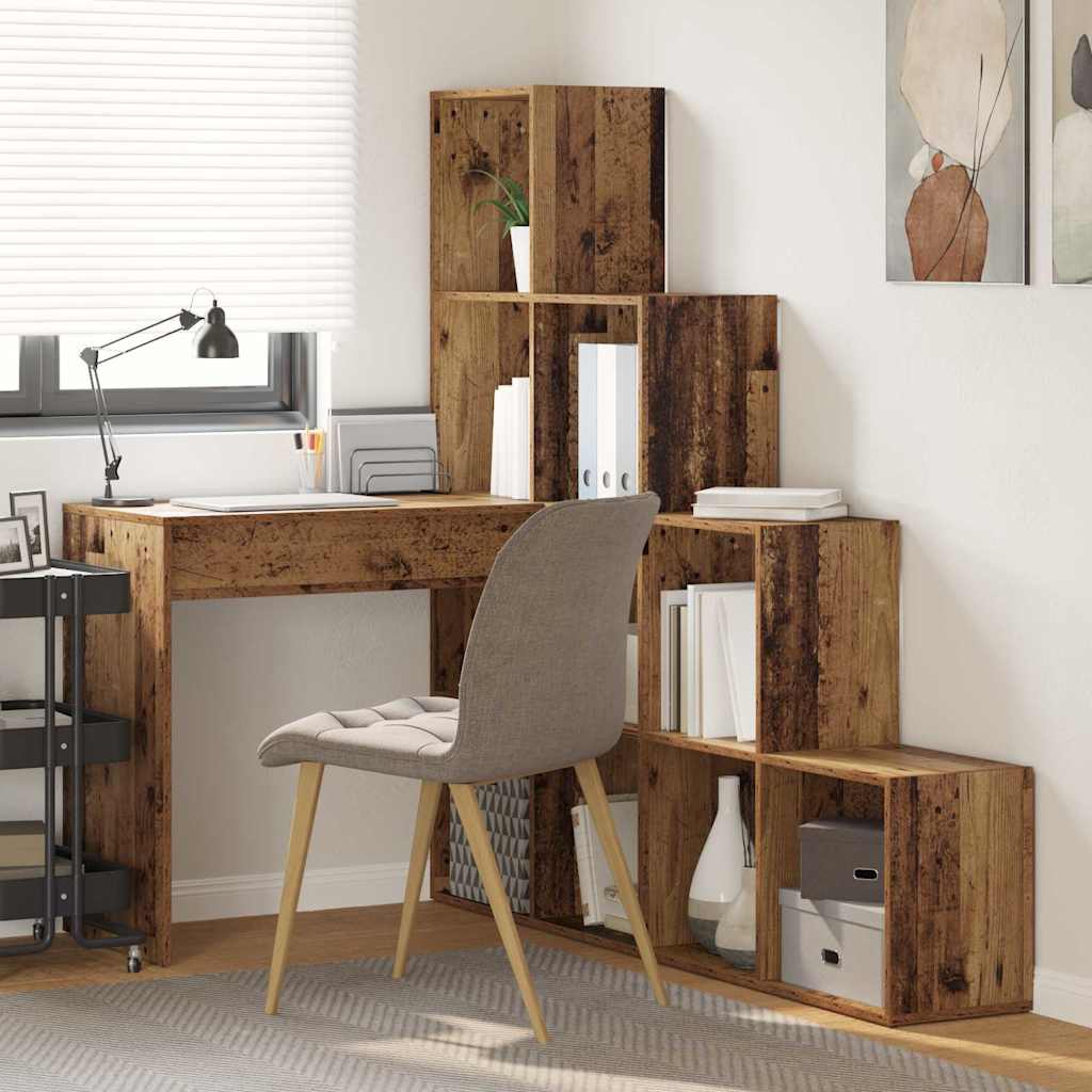 Hjørneskrivebord med hylle Gamle tre 101,5 x 149,5 x 149,5 cm
