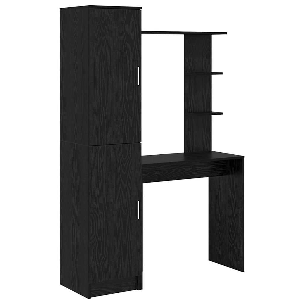Skrivebord 2 pcs Svart Eik