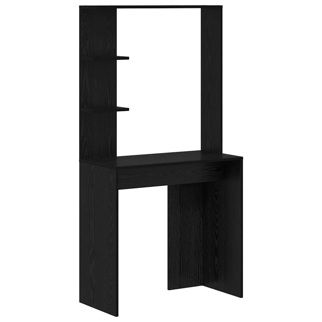 Skrivebord 2 pcs Svart Eik