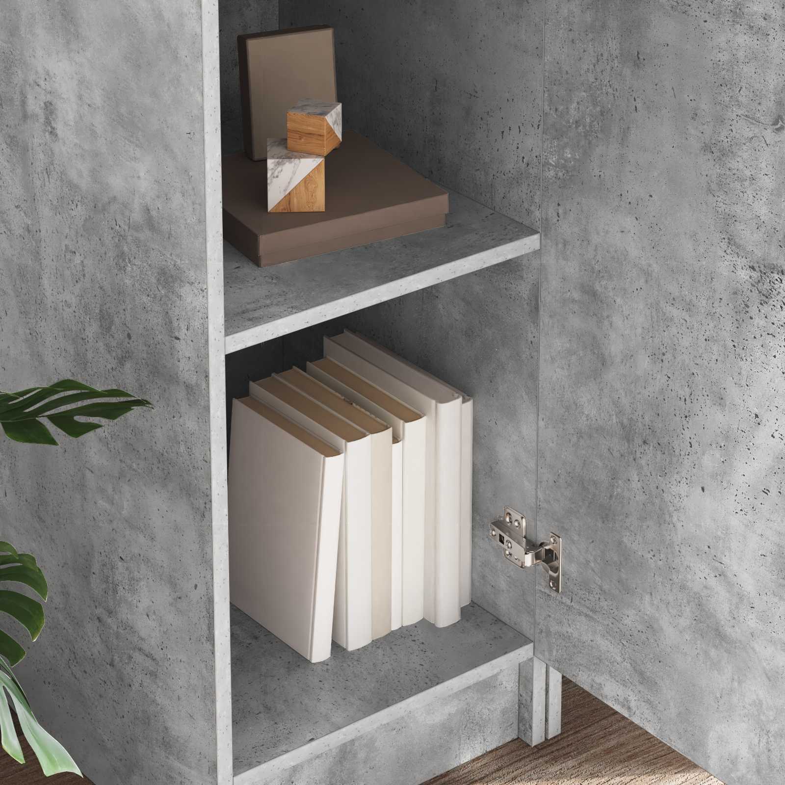 Skrivebord 2 pcs Betonggrå vidaXL