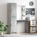 Skrivebord 2 pcs Betonggrå vidaXL