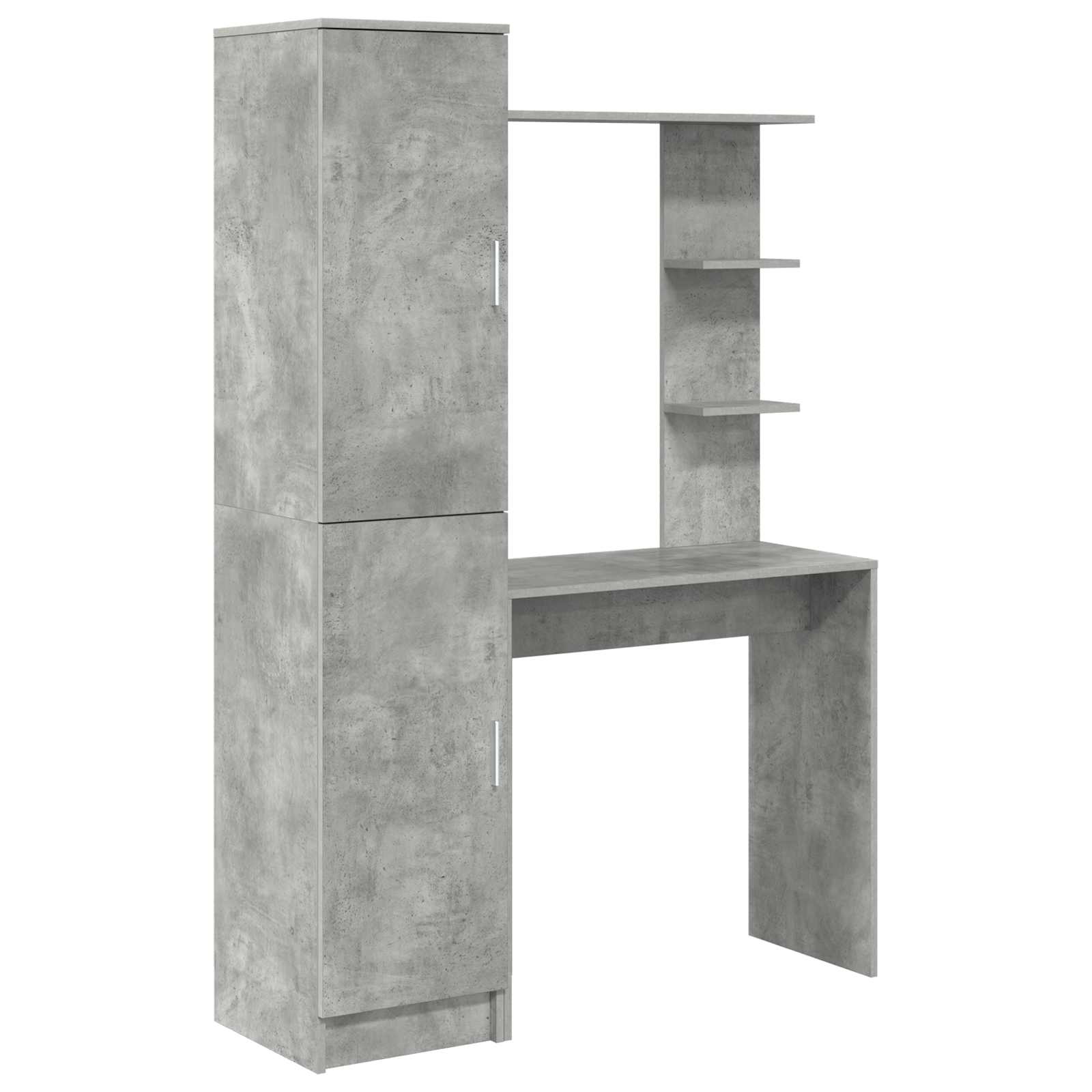 Skrivebord 2 pcs Betonggrå vidaXL