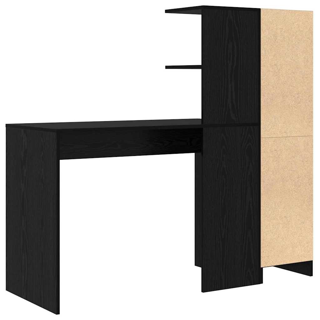 Skrivebord 2 pcs Svart Eik