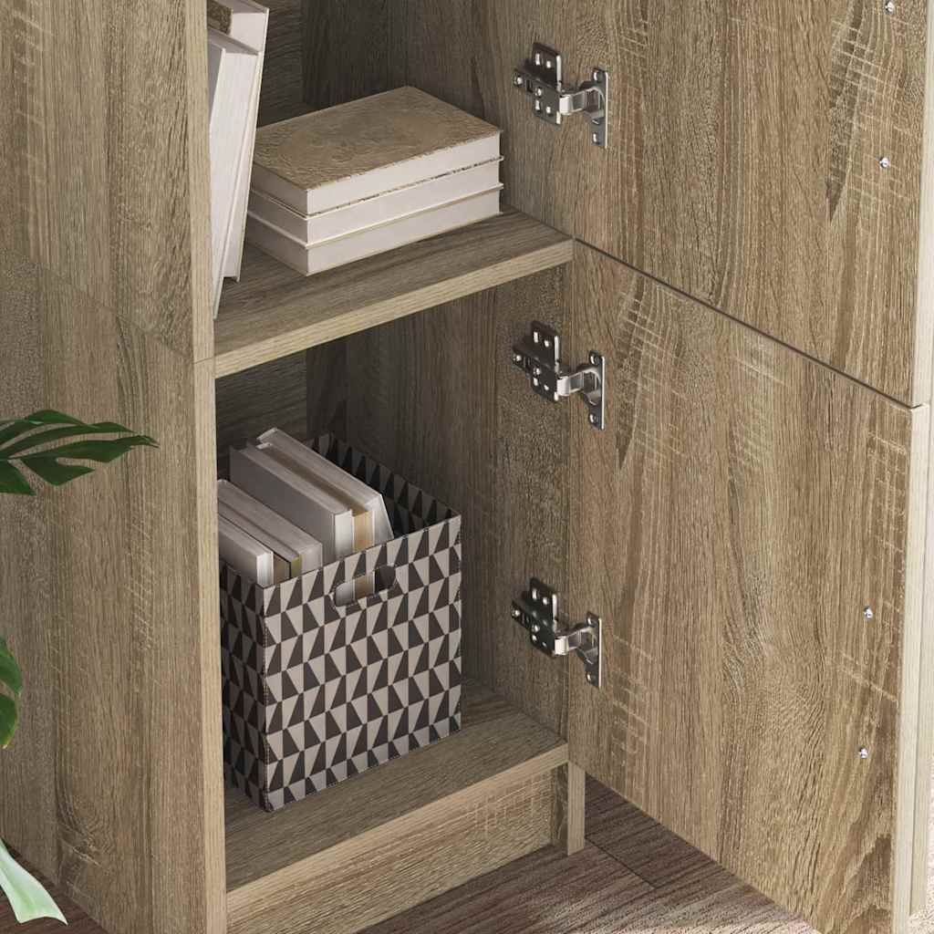 Skrivebord 2 pcs Sonoma eik vidaXL