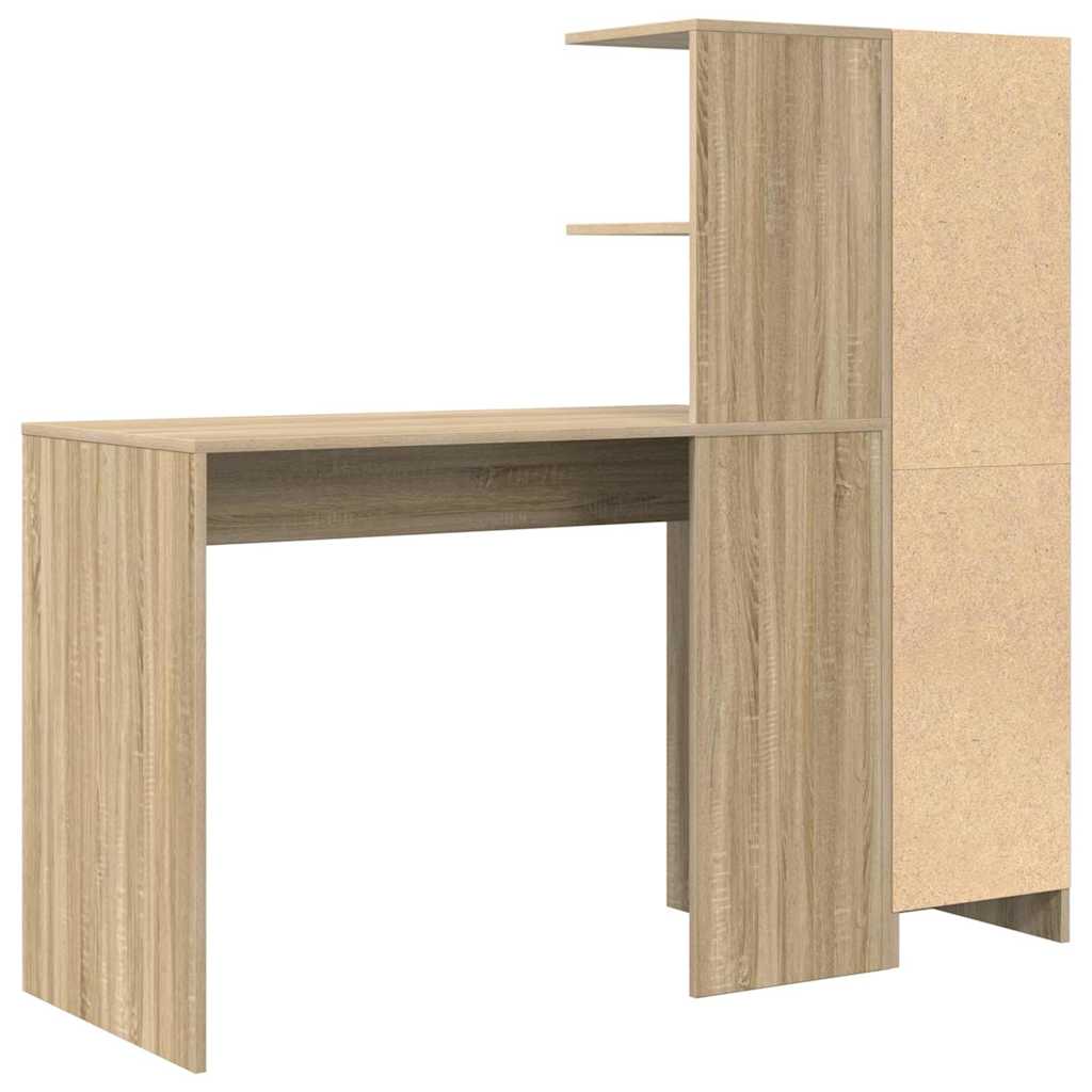 Skrivebord 2 pcs Sonoma eik vidaXL