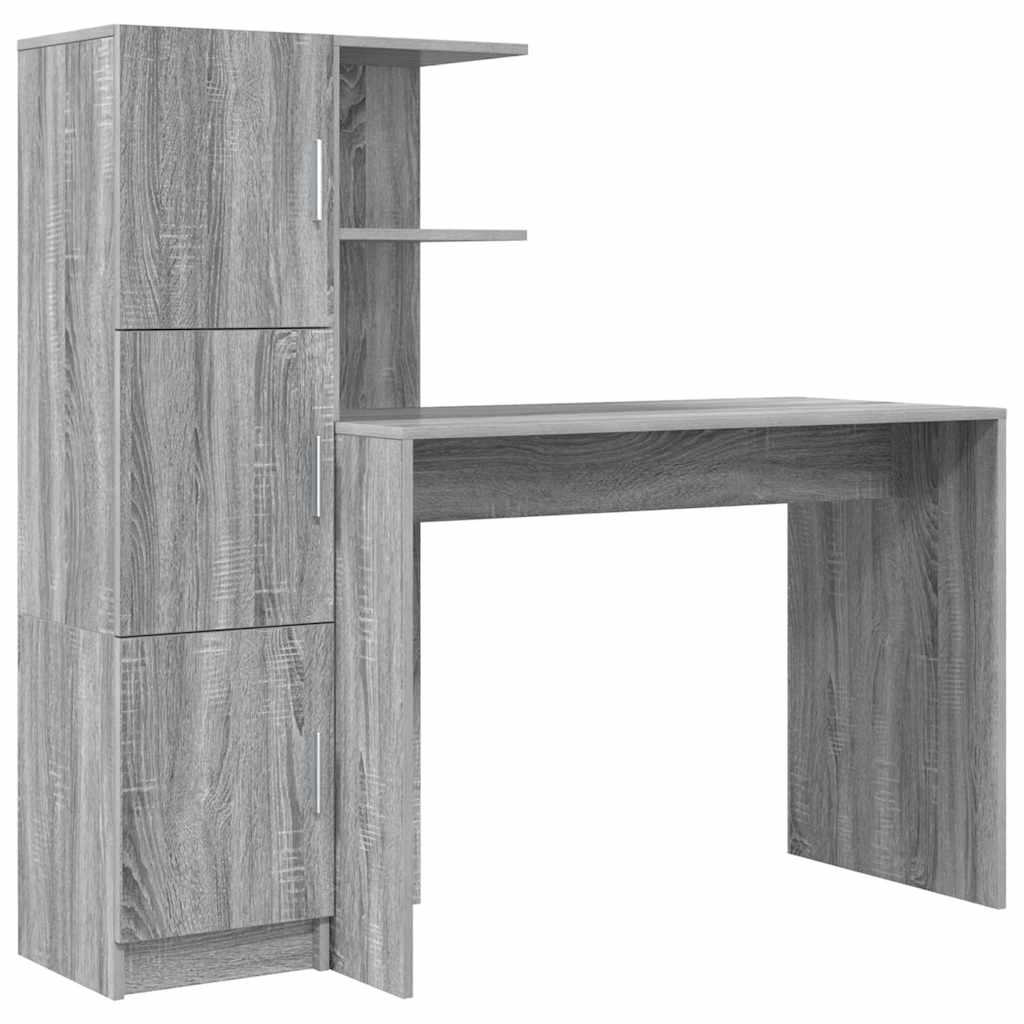 Skrivebord 2 pcs Grå Sonoma