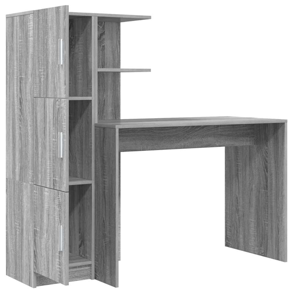 Skrivebord 2 pcs Grå Sonoma