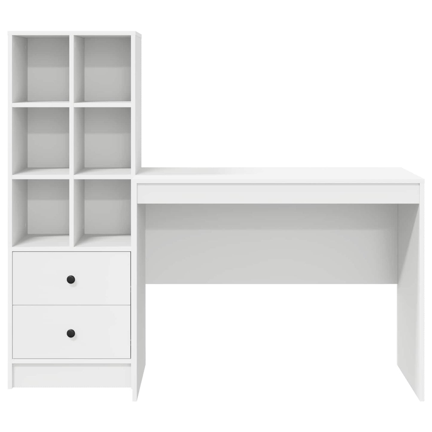 Skrivebord med skuff 2 pcs Hvit