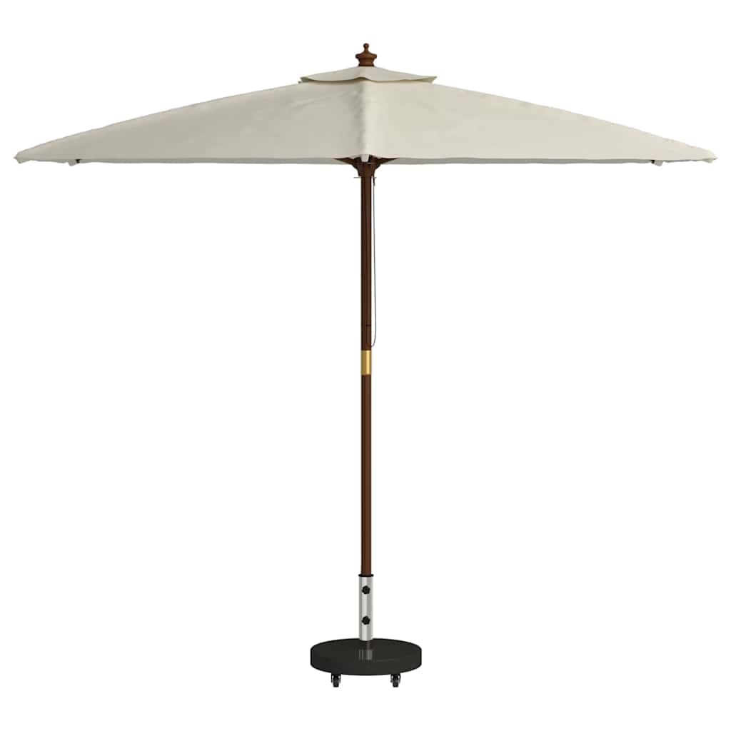 Parasollfot Svart 45 x 45 x 45 cm Granitt og Rustfritt Stål vidaXL