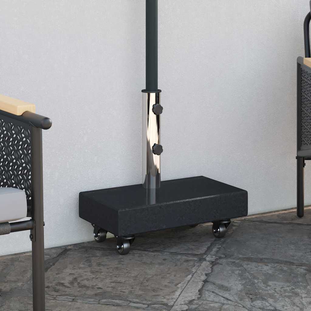 Parasollfot Svart 45 x 25 x 45 cm Granitt