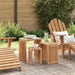 Hagesidebord 3 pcs Brun 33 x 44,5 x 51 cm Massivt Teaktre