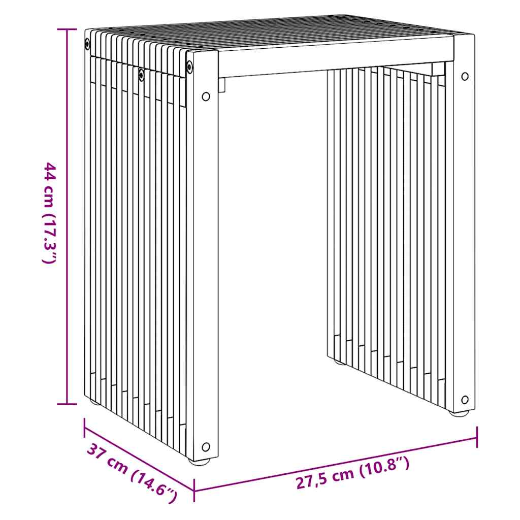 Hagesidebord 3 pcs Brun 33 x 44,5 x 51 cm Massivt Teaktre