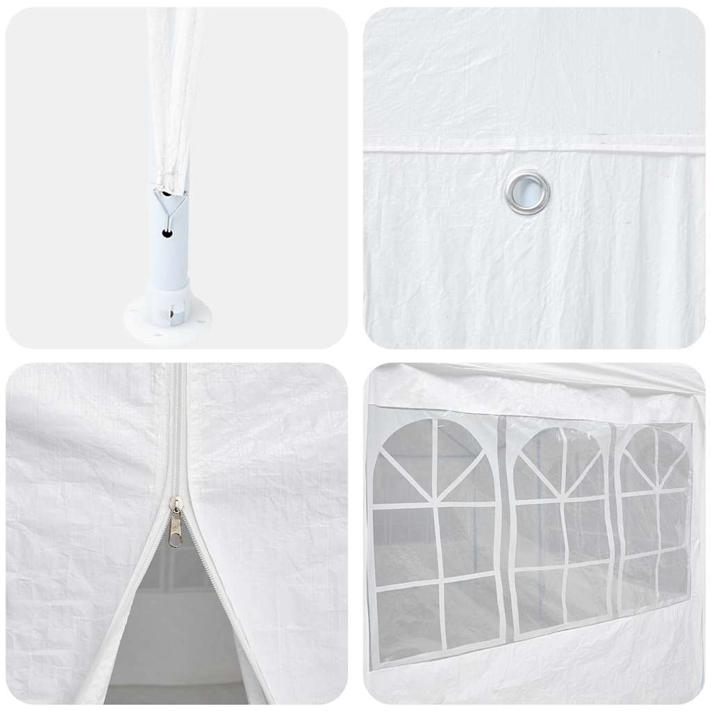 Partytelt Hvit 400 x 400 x 266 cm Polyethylen