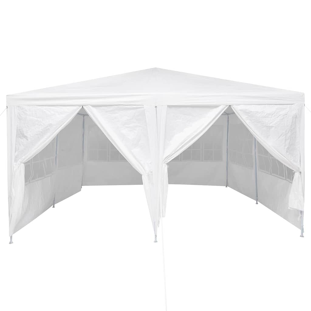 Partytelt Hvit 400 x 400 x 266 cm Polyester og stål