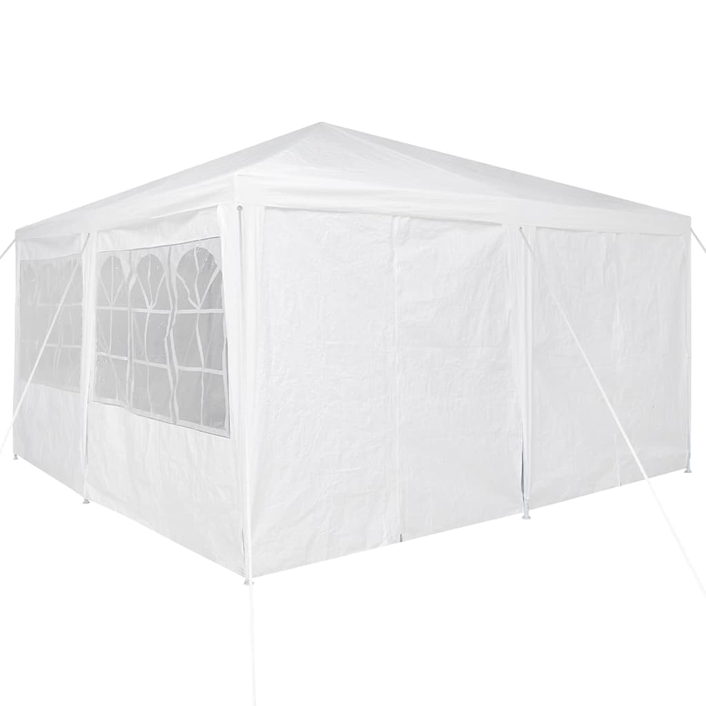 Partytelt Hvit 400 x 400 x 266 cm Polyester og stål