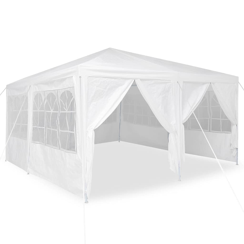 Partytelt Hvit 400 x 400 x 266 cm Polyester og stål