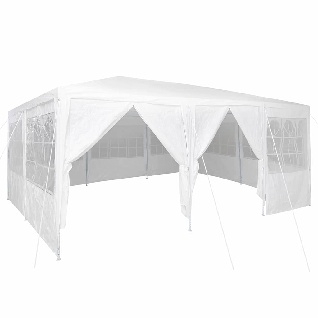 Partytelt Hvit 600 x 400 x 266 cm Polyester og stål