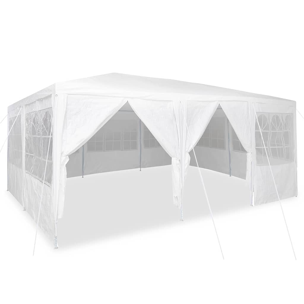 Partytelt Hvit 600 x 400 x 266 cm Polyester og stål