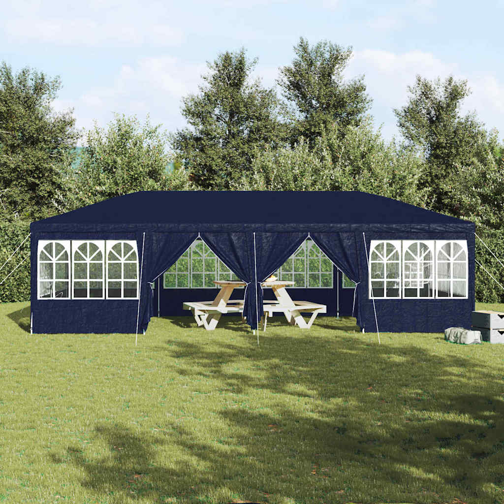 Partytelt Blå og hvit 800 x 400 x 266 cm Polyester og stål