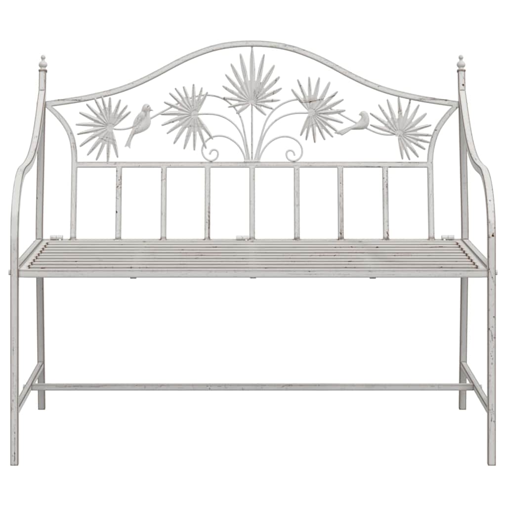Hagebenk Antikk hvit 104 x 52,5 x 89 cm Stål