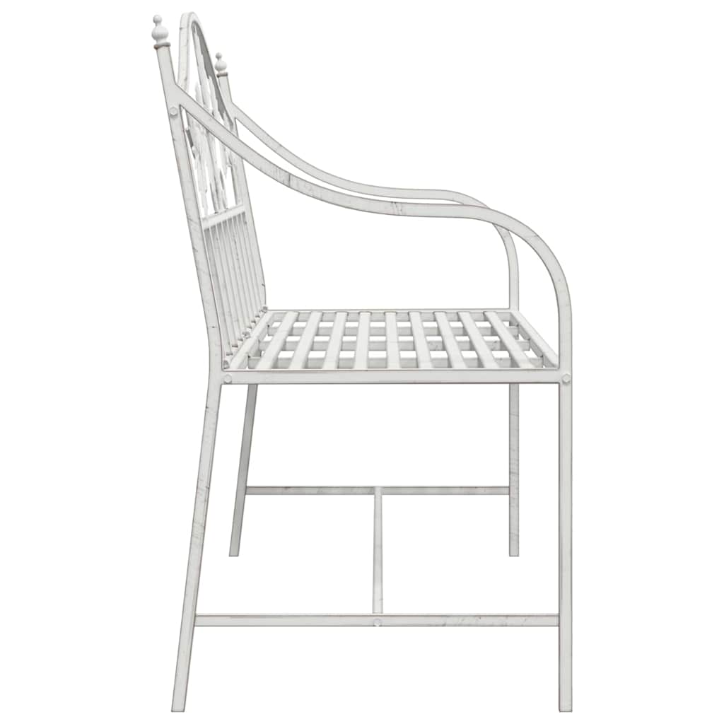 Hagebenk Antikk hvit 104 x 52,5 x 89 cm Stål
