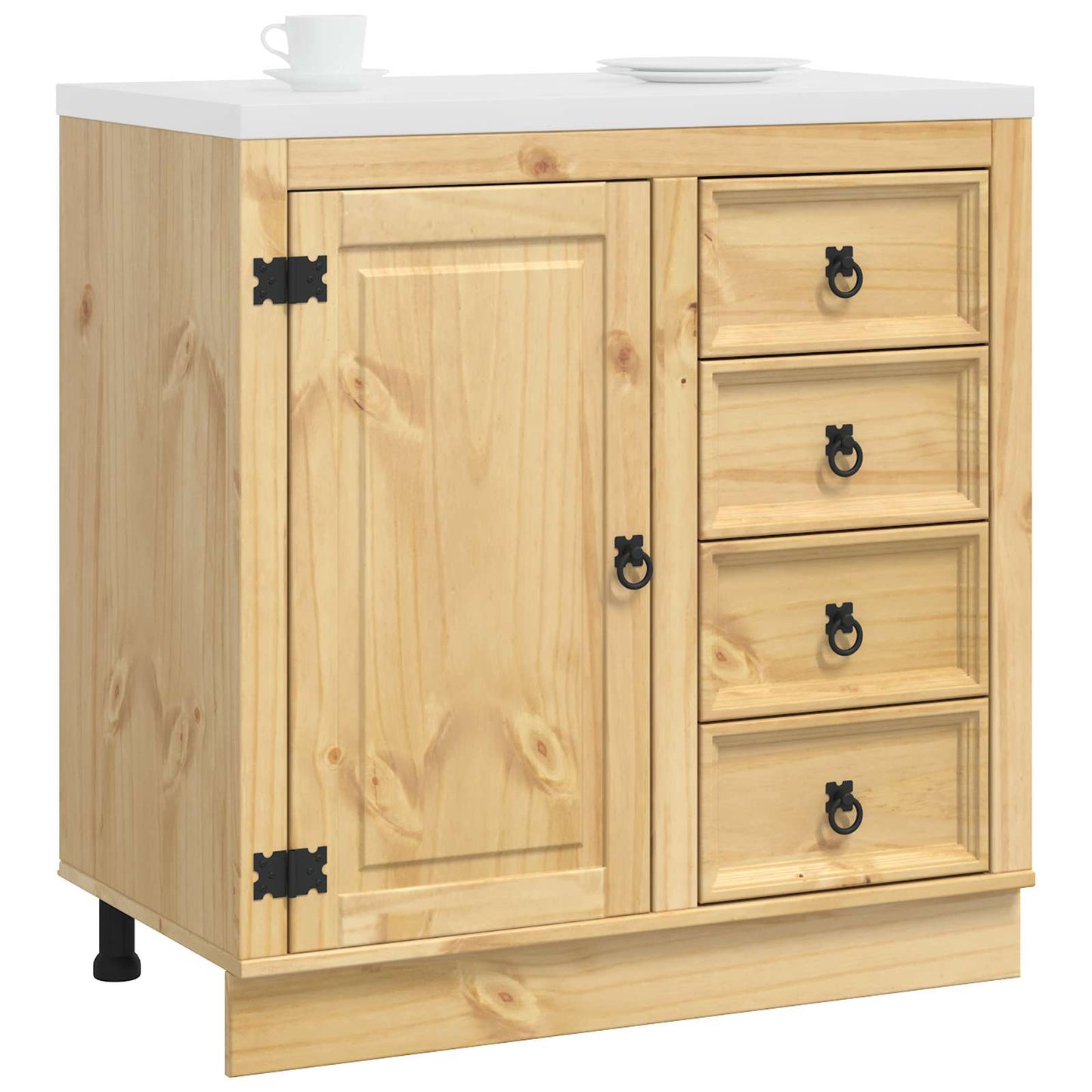 Kabinett SKI HonningBrun 80 x 46 x 81 cm Massiv furu