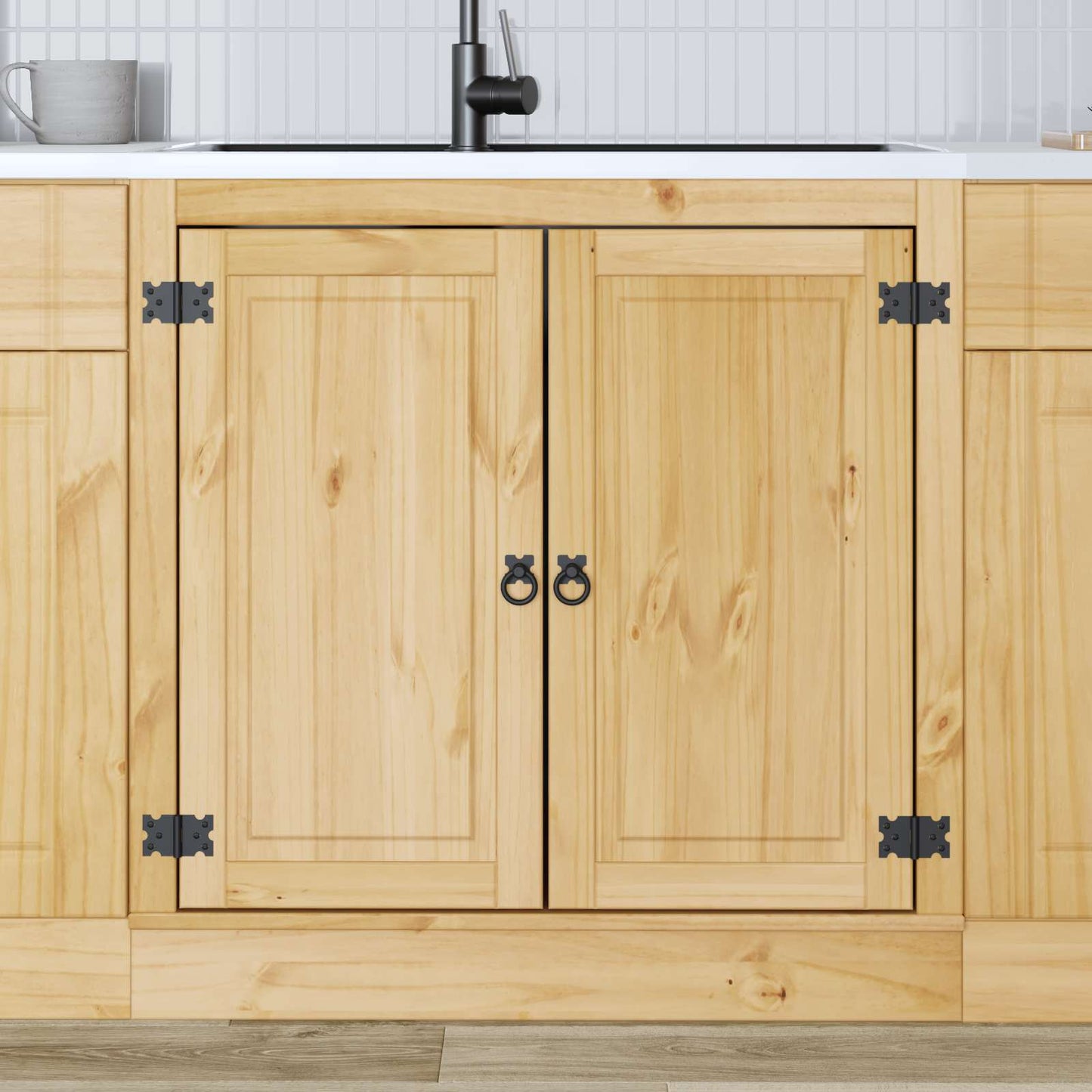 Kabinett SKI HonningBrun 80 x 46 x 81 cm Massiv furu