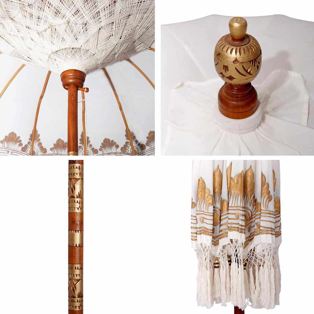 Balinesisk Parasol Krem 215 x 215 x 260 cm