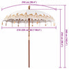 Balinesisk Parasol Krem (210-220) x 260 cm Bomull og solid tre