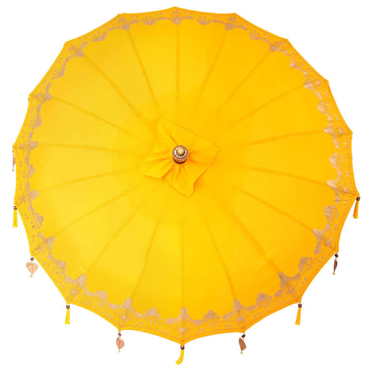 Balinesisk Parasol Gul 185 x 185 x 260 cm