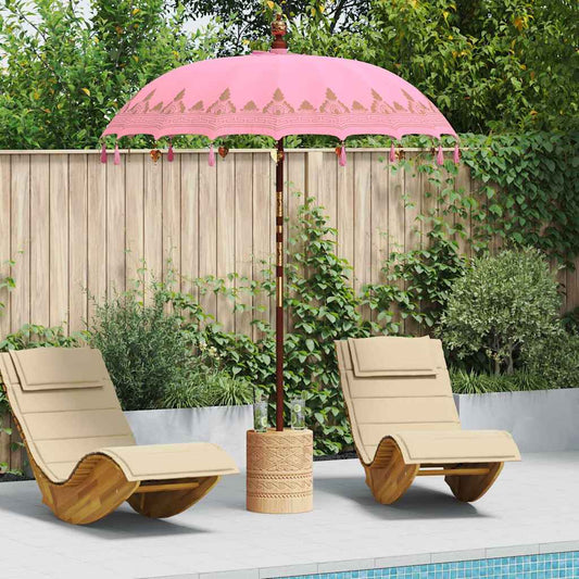 Balinesisk Parasol Rosa 185 x 185 x 260 cm
