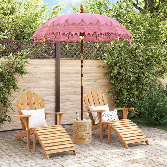 Balinesisk Parasol Rosa 185 x 185 x 260 cm