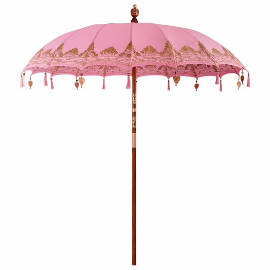 Balinesisk Parasol Rosa 215 x 215 x 260 cm