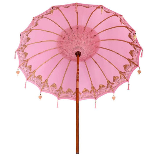 Balinesisk Parasol Rosa 215 x 215 x 260 cm
