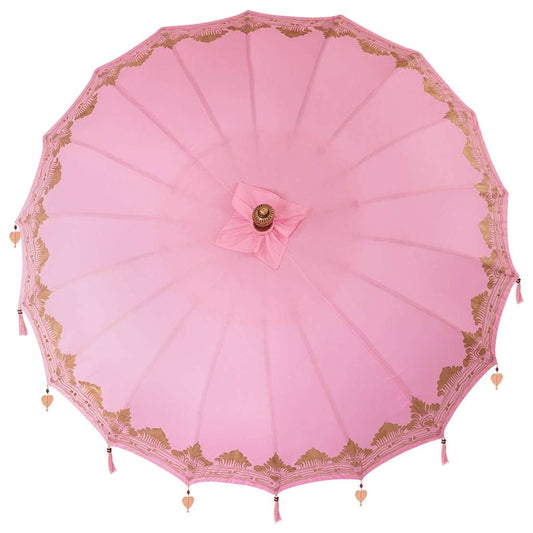 Balinesisk Parasol Rosa 215 x 215 x 260 cm
