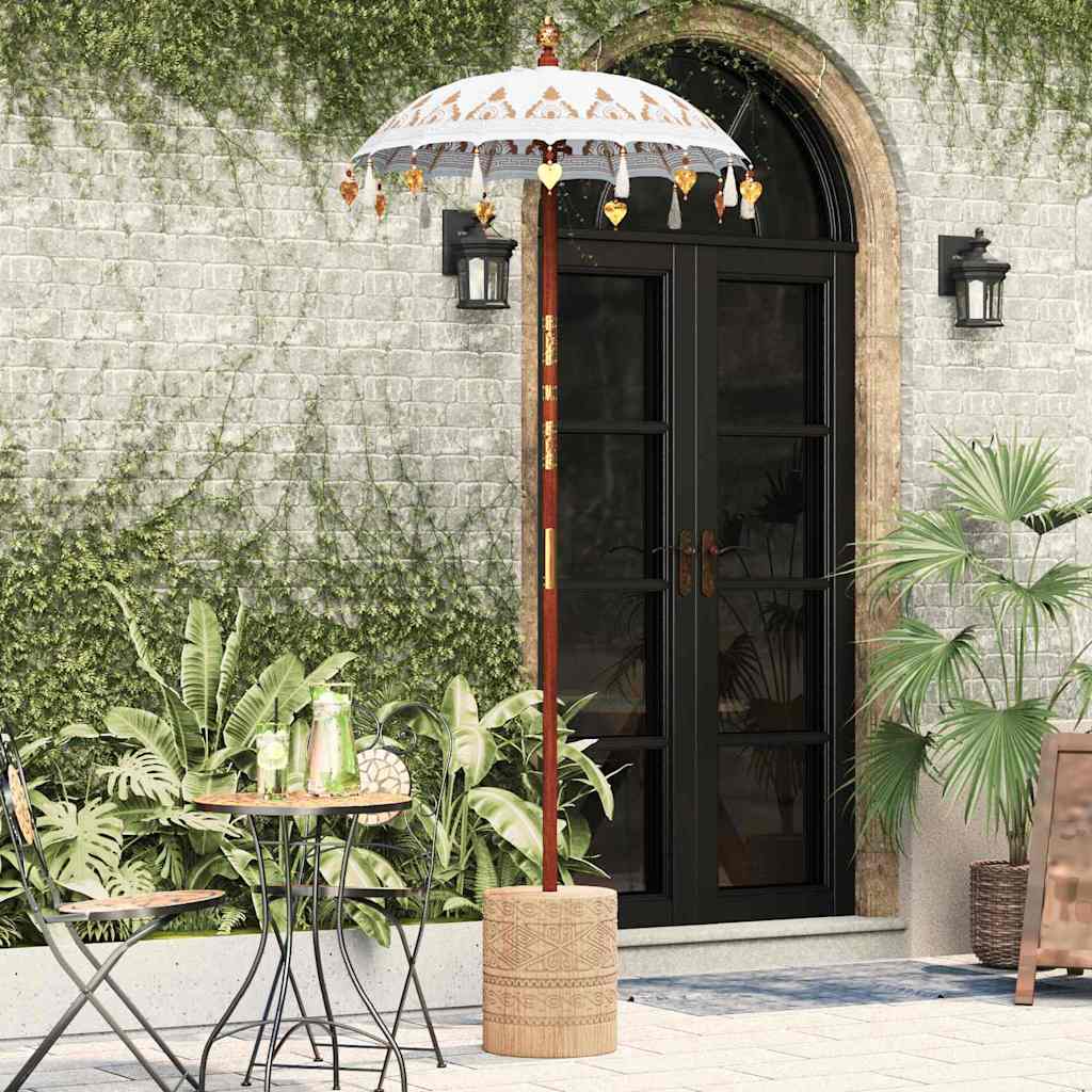 Balinesisk Parasol Krem 125 x 125 x 260 cm