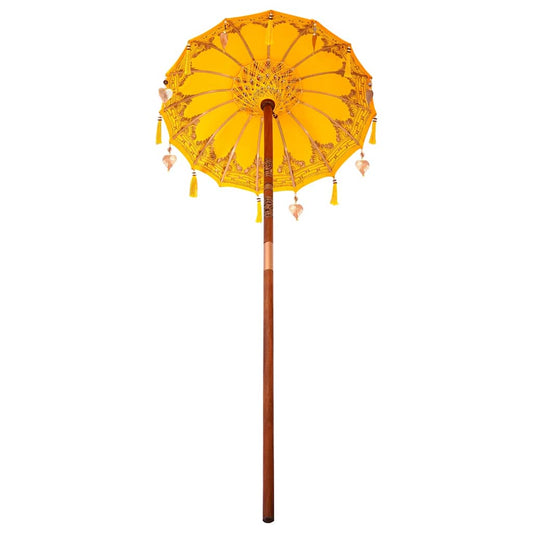 Balinesisk Parasol Gul 125 x 125 x 260 cm