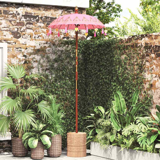 Balinesisk Parasol Rosa 125 x 125 x 260 cm