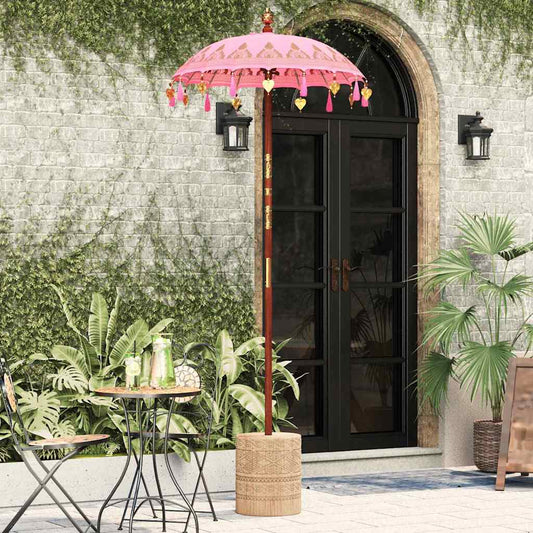 Balinesisk Parasol Rosa 125 x 125 x 260 cm