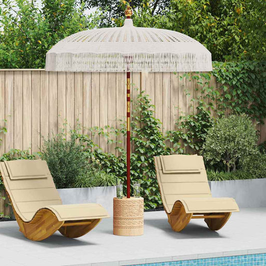 Makrame Parasol Krem 190 x 190 x 260 cm