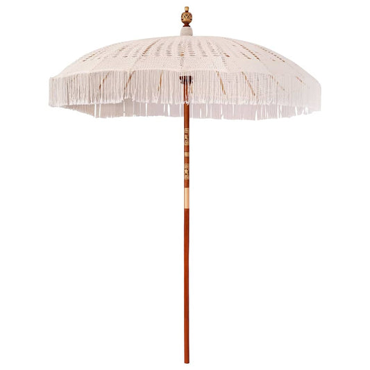 Makrame Parasol Krem 190 x 190 x 260 cm
