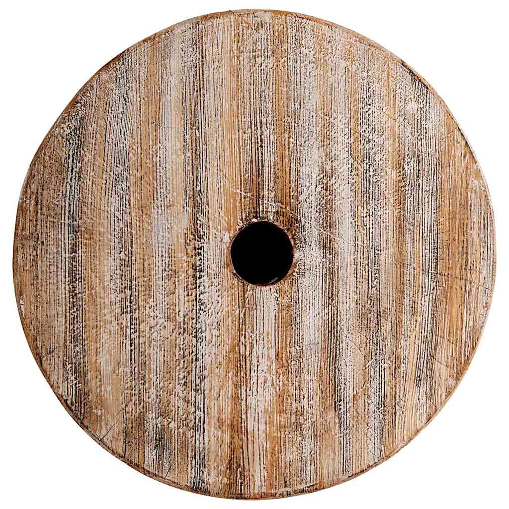 Parasollfot Hvitvasket Ø34 x 40 cm Massivt tre