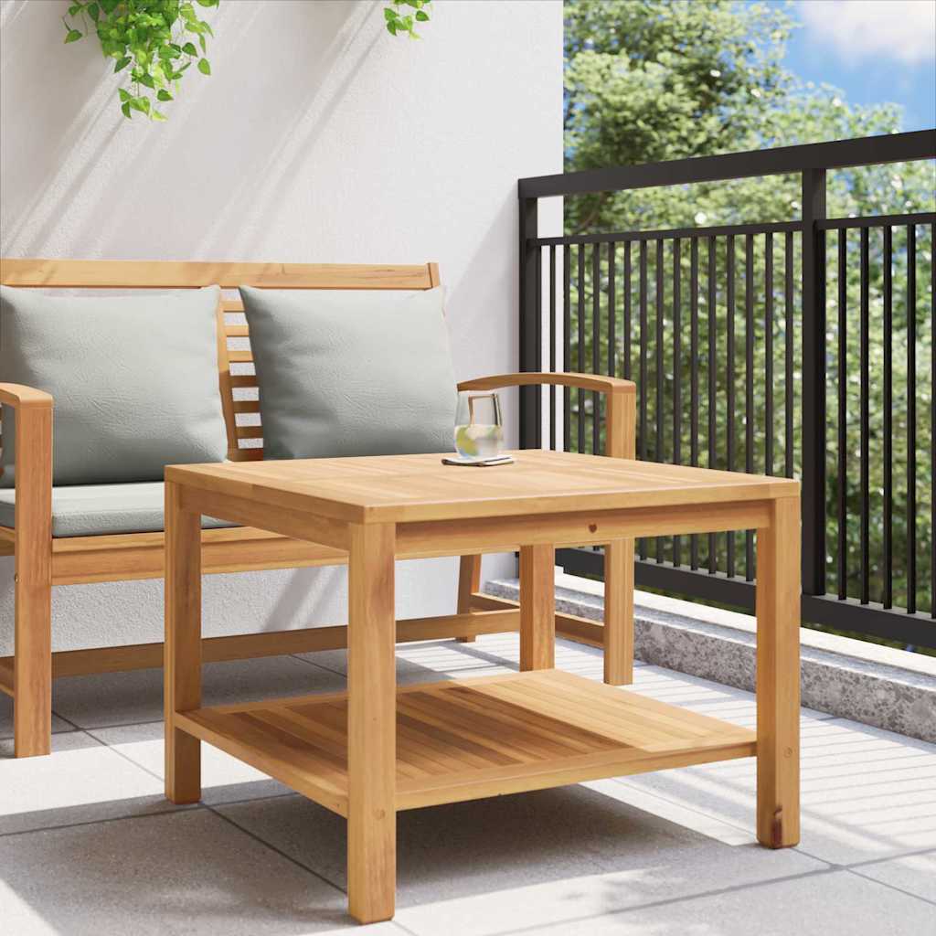 Kaffebord med lagring Brun 60 x 60 x 45 cm Massivt Teaktre