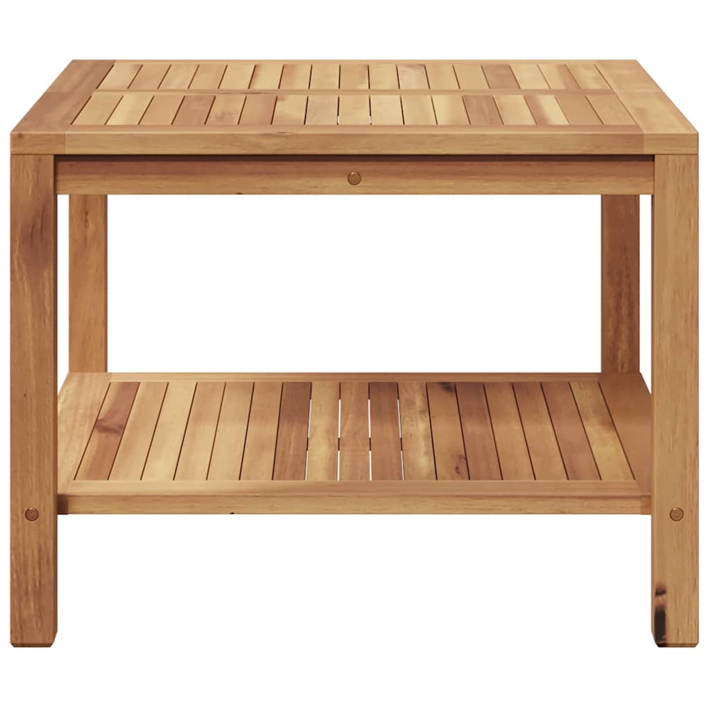 Kaffebord med lagring Brun 60 x 60 x 45 cm Massivt Teaktre