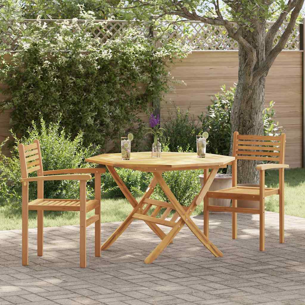 Hage stabelstoler 2 pcs Brun 55.5 x 55.5 x 90 cm Heltre teak