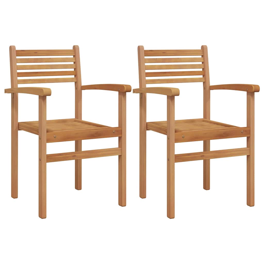 Hage stabelstoler 2 pcs Brun 55.5 x 55.5 x 90 cm Heltre teak