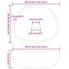 Basseng Lysegrå (30-37) x (25-30) x 12 cm Elvestein